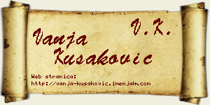 Vanja Kušaković vizit kartica